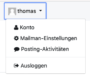 Startseite nach Anmeldung